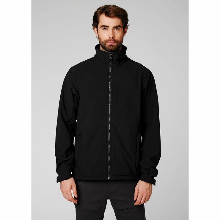 Men's Helly Hansen Paramount Soft Outdoor Jackets Black | 930-ISKEQL