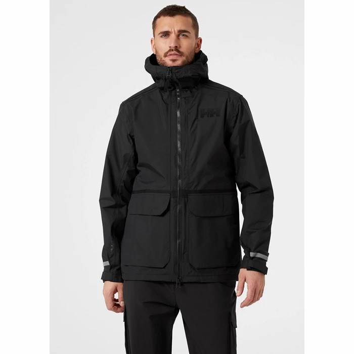 Men's Helly Hansen Patrol Transition Coats Black | 142-BNQTXL