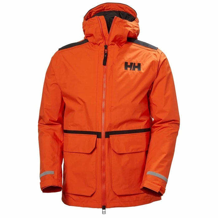 Men\'s Helly Hansen Patrol Transition Coats Orange / Red | 145-PGRQBA