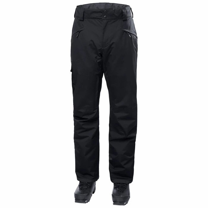 Men\'s Helly Hansen Powderheaven Snow Pants Black | 954-OLCAJH