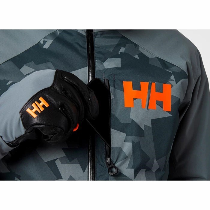 Men's Helly Hansen Powdreamer Ski Jackets Grey | 620-OUEAYF