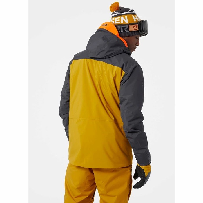 Men's Helly Hansen Powdreamer Ski Jackets Brown | 701-ZLSKGQ