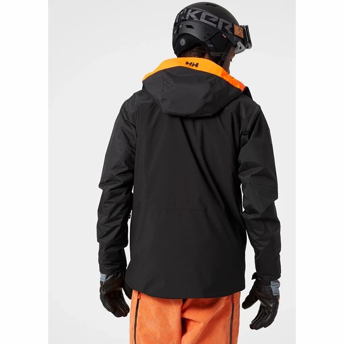 Men's Helly Hansen Powdreamer Ski Jackets Black | 980-NYTHBP