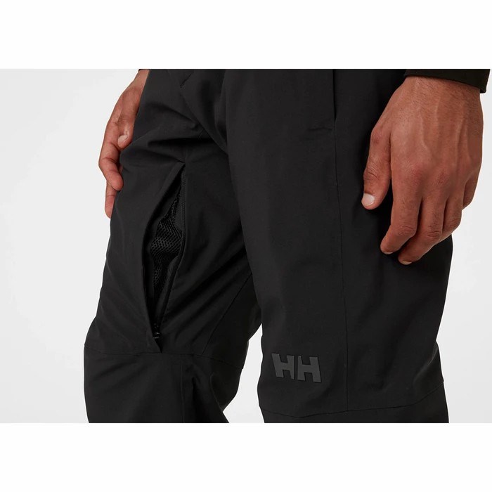 Men's Helly Hansen Rapid Snow Pants Black | 704-VSCINK