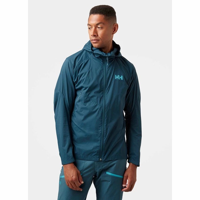 Men's Helly Hansen Rapide Windbreaker Outdoor Jackets Grey | 146-YGJKBC