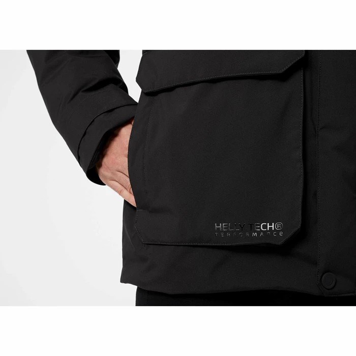 Men's Helly Hansen Reine Parka Black | 319-IGLFME