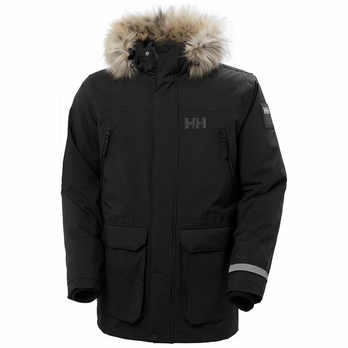 Men\'s Helly Hansen Reine Parka Black | 319-IGLFME