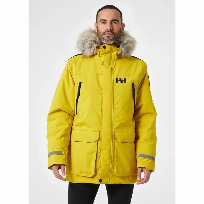 Men's Helly Hansen Reine Parka Yellow | 240-VWSMHA