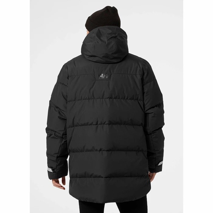 Men's Helly Hansen Reine Puffy Winter Jackets Black | 710-YKTABS