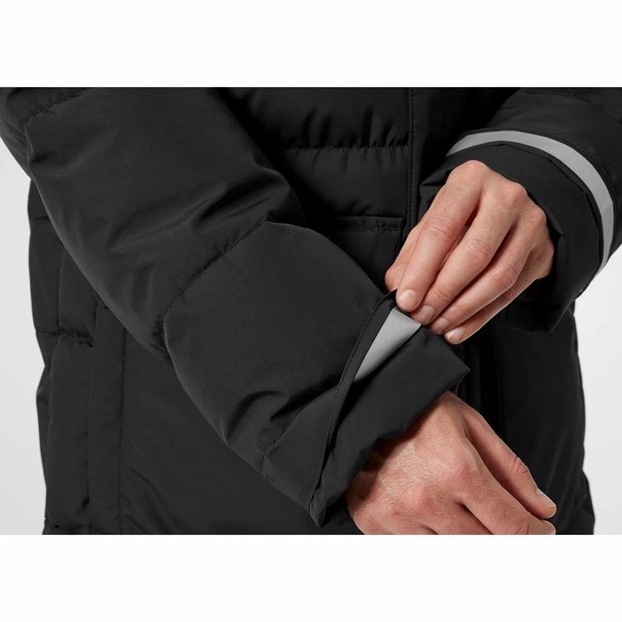 Men's Helly Hansen Reine Puffy Winter Jackets Black | 710-YKTABS