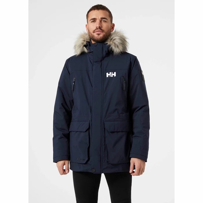 Men's Helly Hansen Reine Winter Jackets Navy | 172-KOQWSR