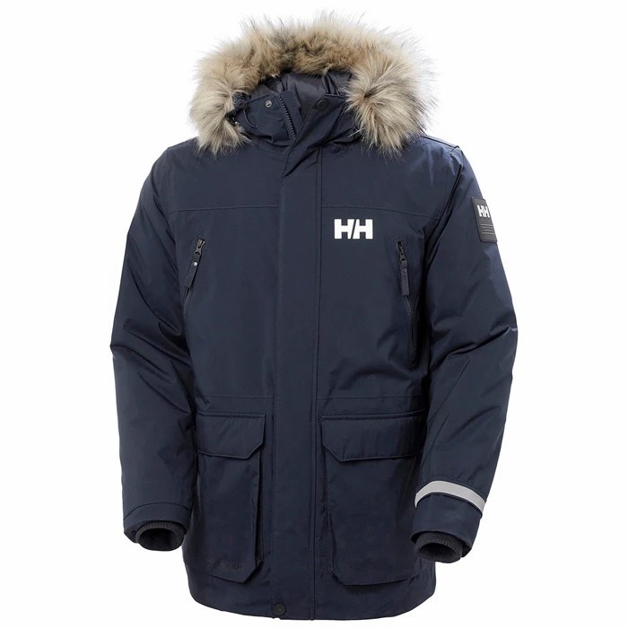 Men\'s Helly Hansen Reine Winter Jackets Navy | 172-KOQWSR