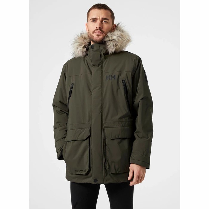 Men's Helly Hansen Reine Winter Jackets Grey | 197-CQMKON