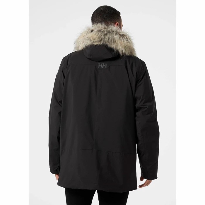 Men's Helly Hansen Reine Winter Jackets Black | 906-HDFWBN