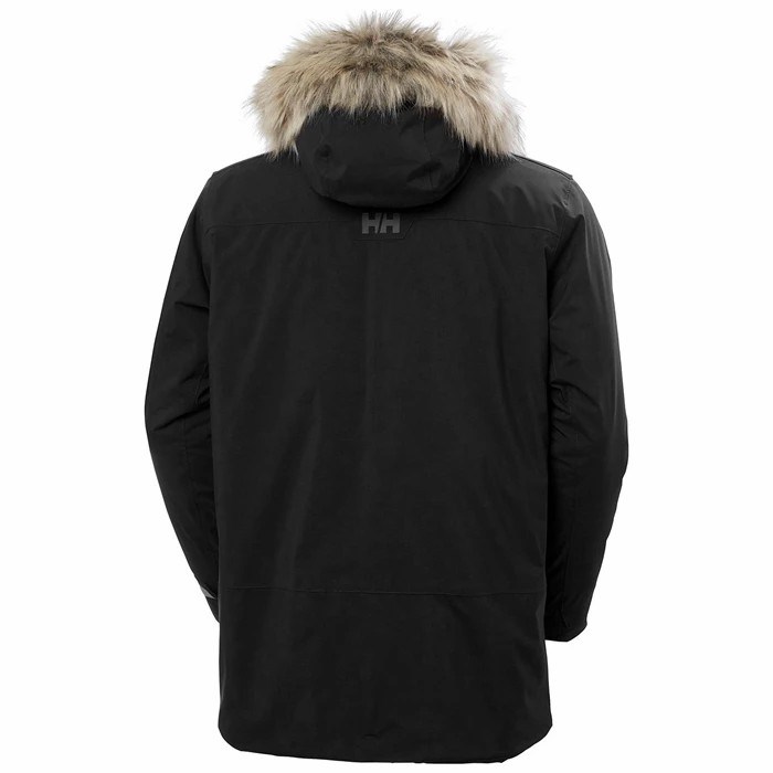 Men's Helly Hansen Reine Winter Jackets Black | 906-HDFWBN