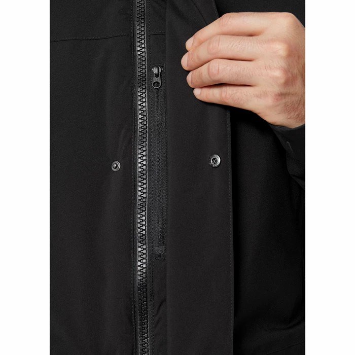 Men's Helly Hansen Reine Winter Jackets Black | 906-HDFWBN