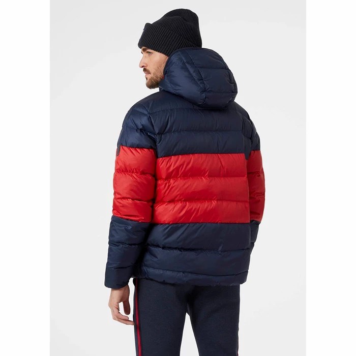 Men's Helly Hansen Rwb Reversible Puffer Jackets Navy | 078-KHYQPI