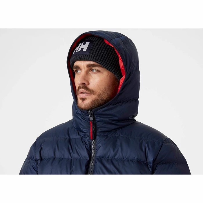 Men's Helly Hansen Rwb Reversible Puffer Jackets Navy | 078-KHYQPI