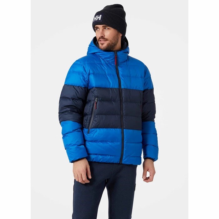 Men's Helly Hansen Rwb Reversible Puffer Jackets Blue | 482-LRSTIM