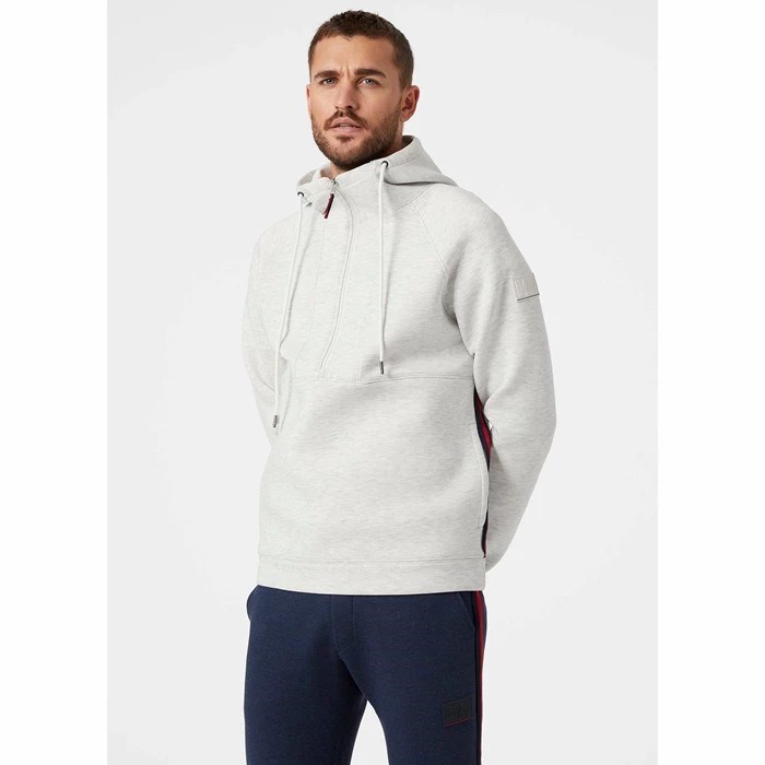 Men's Helly Hansen Rwb Zip Up Hooded Sweatshirts Grey | 879-BYTMFP