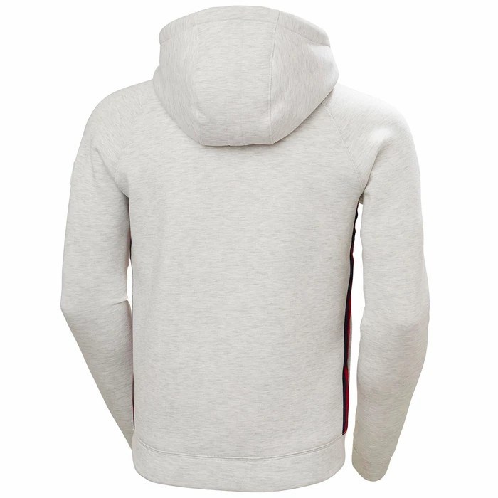 Men's Helly Hansen Rwb Zip Up Hooded Sweatshirts Grey | 879-BYTMFP