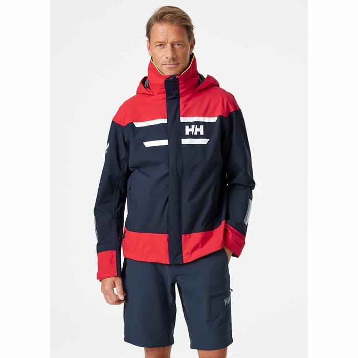 Men's Helly Hansen Salt Inshore Sailing Jackets Navy | 368-TGAIUJ