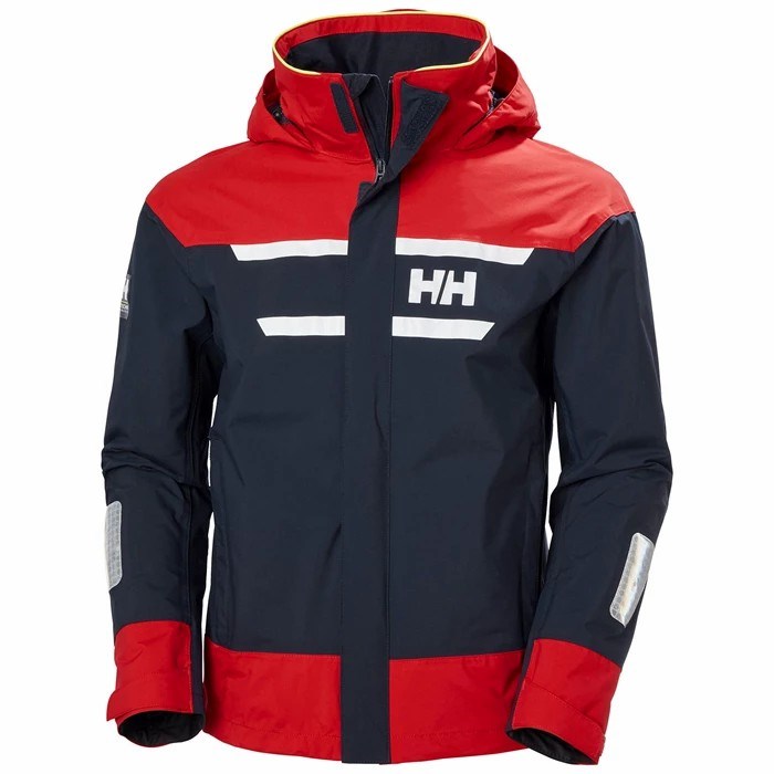 Men\'s Helly Hansen Salt Inshore Sailing Jackets Navy | 368-TGAIUJ