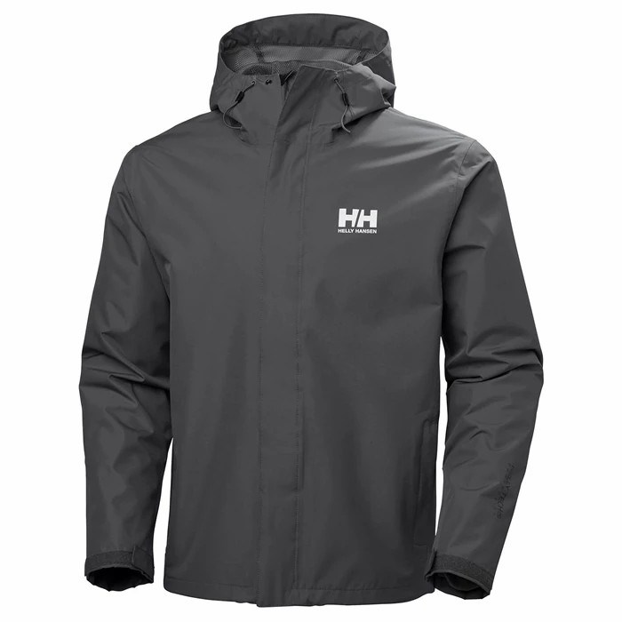 Men\'s Helly Hansen Seven J Shell Jackets Grey | 290-NHTGPC