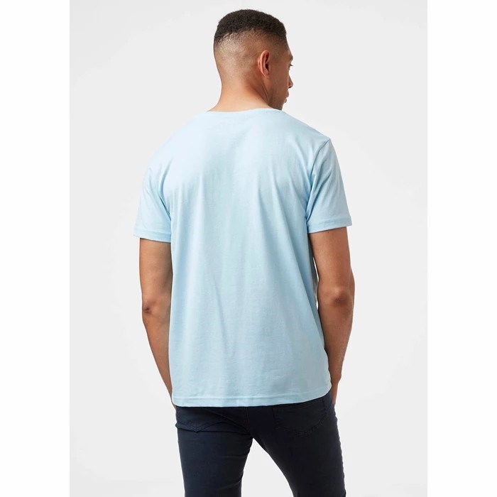 Men's Helly Hansen Shoreline T Shirts Blue | 013-OWKPMJ