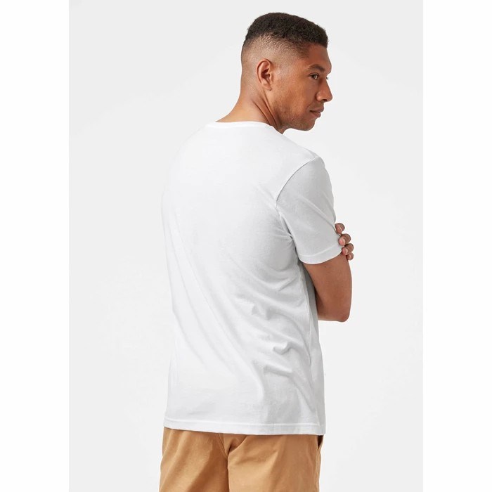 Men's Helly Hansen Shoreline T Shirts White | 146-VMUWLE