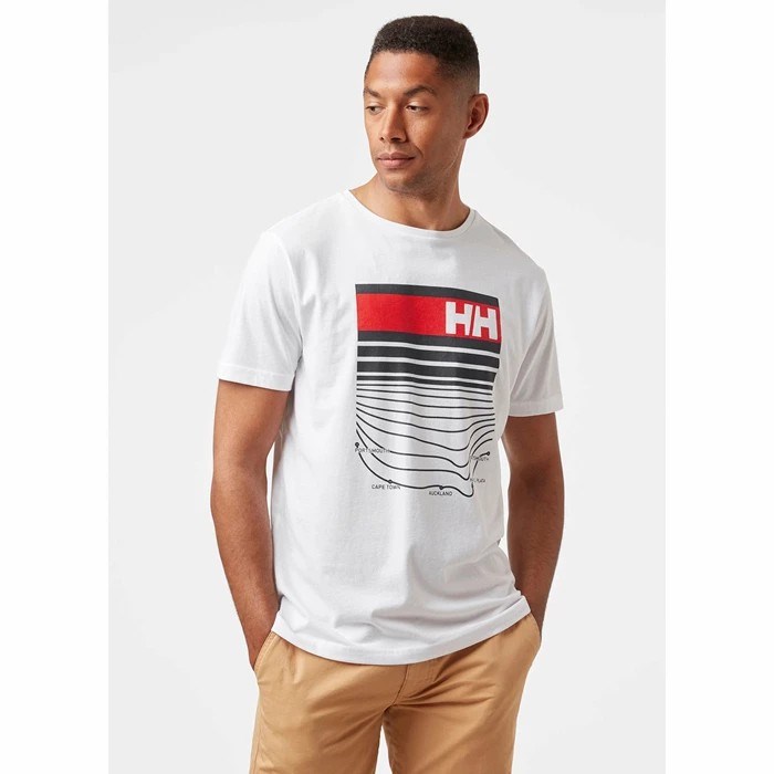 Men's Helly Hansen Shoreline T Shirts White | 146-VMUWLE