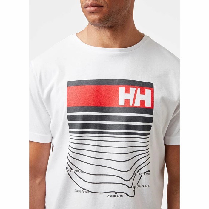 Men's Helly Hansen Shoreline T Shirts White | 146-VMUWLE