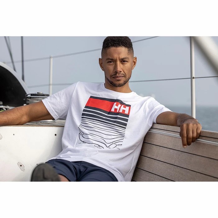 Men's Helly Hansen Shoreline T Shirts White | 146-VMUWLE