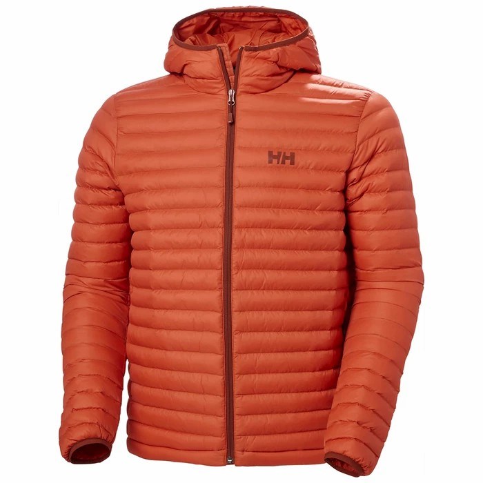 Men\'s Helly Hansen Sirdal Hooded Midlayer Jackets Red / Brown | 812-SIZKBY