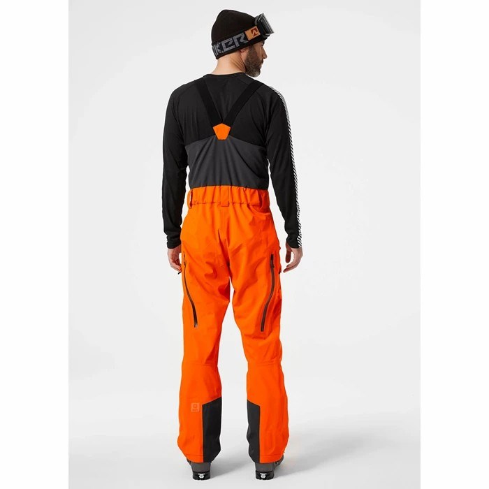 Men's Helly Hansen Sogn Bib Shell Pants Orange | 581-NHQPRU