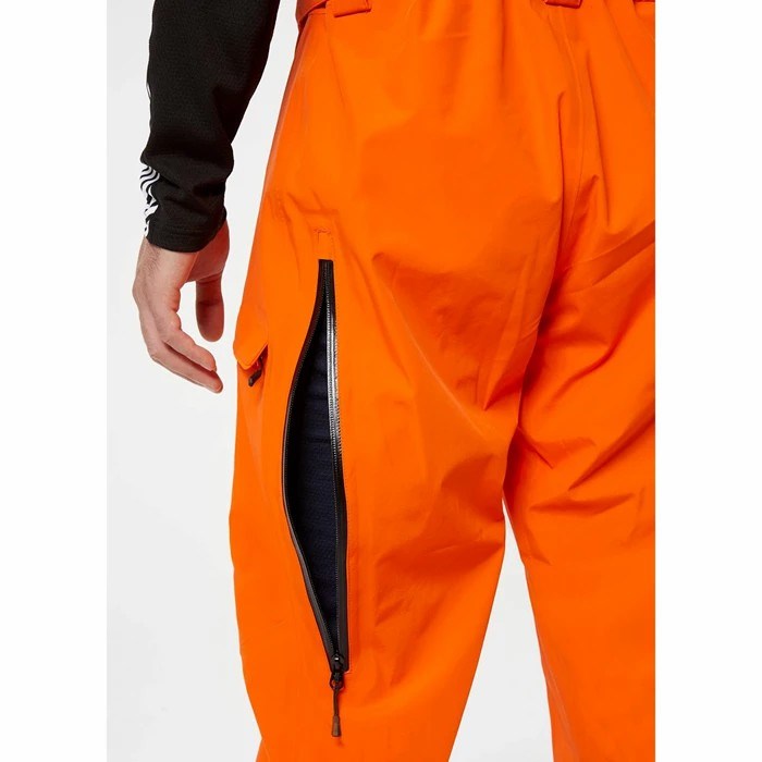 Men's Helly Hansen Sogn Bib Shell Pants Orange | 581-NHQPRU