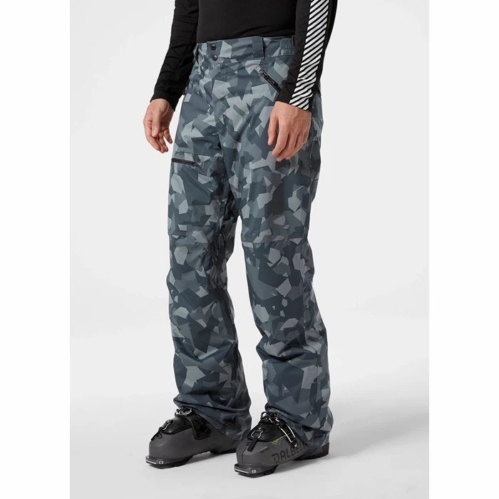 Men's Helly Hansen Sogn Cargo Snow Pants Grey | 348-GABNLE