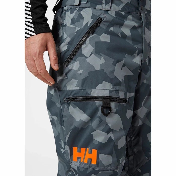 Men's Helly Hansen Sogn Cargo Snow Pants Grey | 348-GABNLE