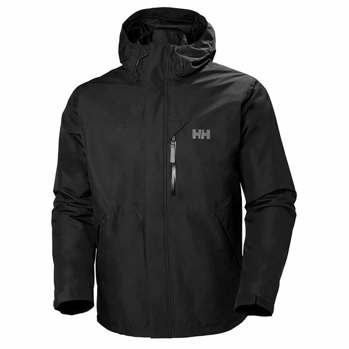 Men\'s Helly Hansen Squamish Cis Coats Black | 915-VIKYOE