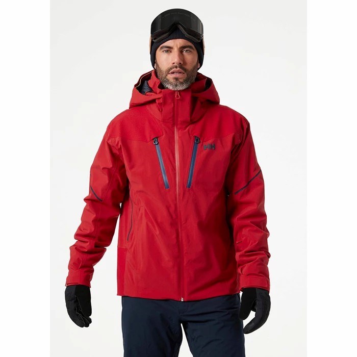 Men's Helly Hansen Steilhang Ski Jackets Red | 576-TUEGRY