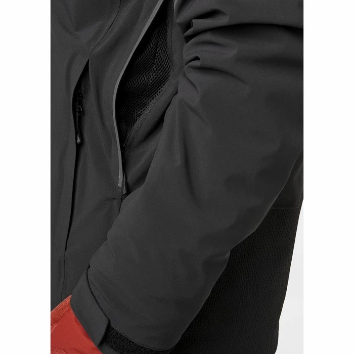 Men's Helly Hansen Steilhang Ski Jackets Black | 796-FHBXSN