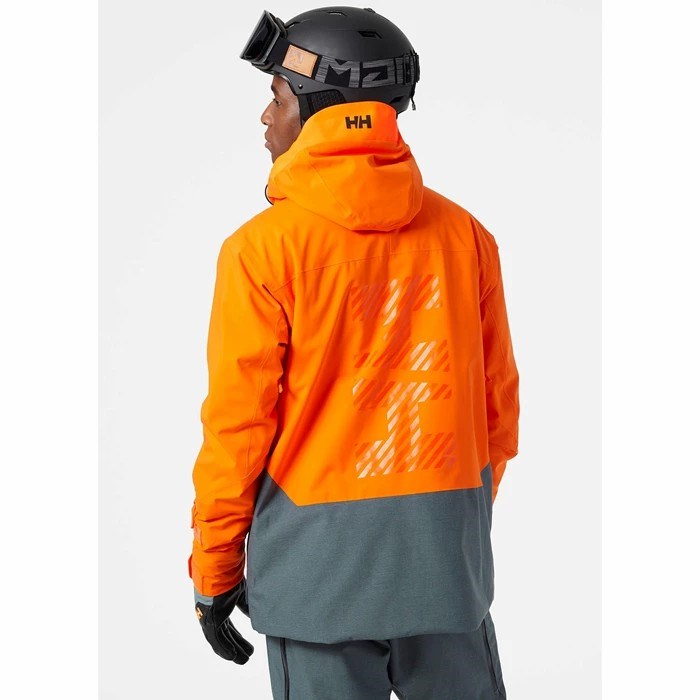 Men's Helly Hansen Straightline Lifaloft 2.0 Ski Jackets Grey | 590-BXGTHC