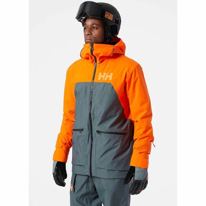 Men's Helly Hansen Straightline Lifaloft 2.0 Ski Jackets Grey | 590-BXGTHC