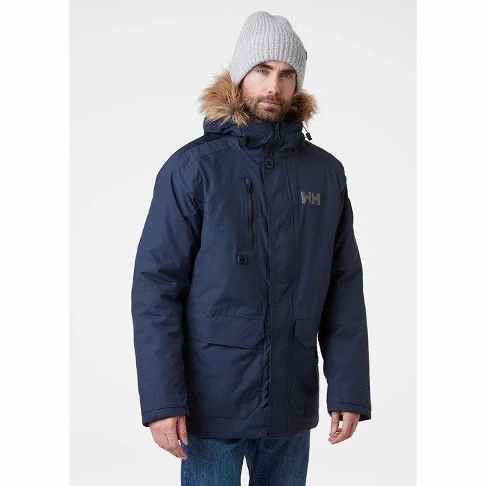 Men's Helly Hansen Svalbard Casual Jackets Navy | 879-ZHFUCI