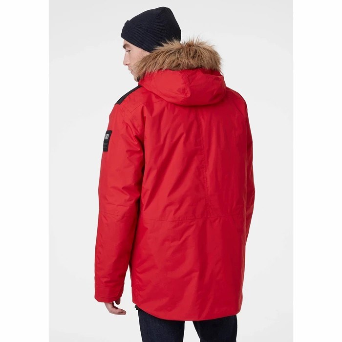 Men's Helly Hansen Svalbard Parka Red | 982-CHOUVI