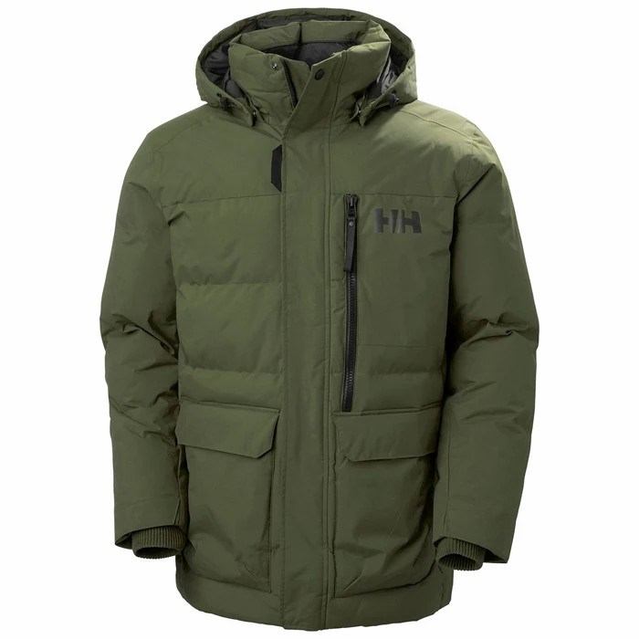 Men's Helly Hansen Tromsoe Parka Grey / Green | 407-LWFZRB