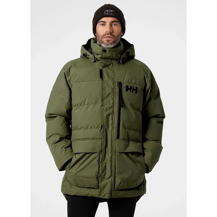 Men's Helly Hansen Tromsoe Parka Grey / Green | 407-LWFZRB