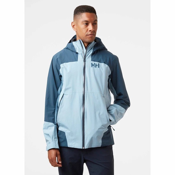 Men's Helly Hansen Verglas 2l Ripstop Shell Jackets Blue | 298-UQJHZL