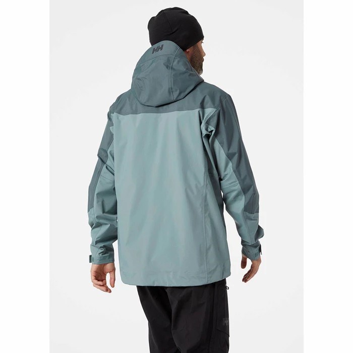 Men's Helly Hansen Verglas 3l 2.0 Shell Jackets Blue / Grey | 698-VOPUJR