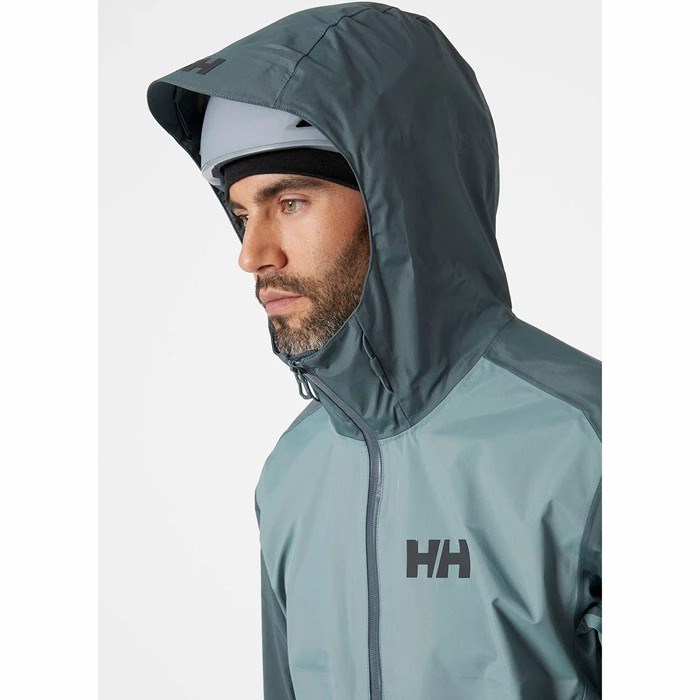 Men's Helly Hansen Verglas 3l 2.0 Shell Jackets Blue / Grey | 698-VOPUJR